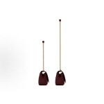 SAINT LAURENT YSL LOULOU distressed bronze metal accessories single-shoulder bag, small size for women in wine red